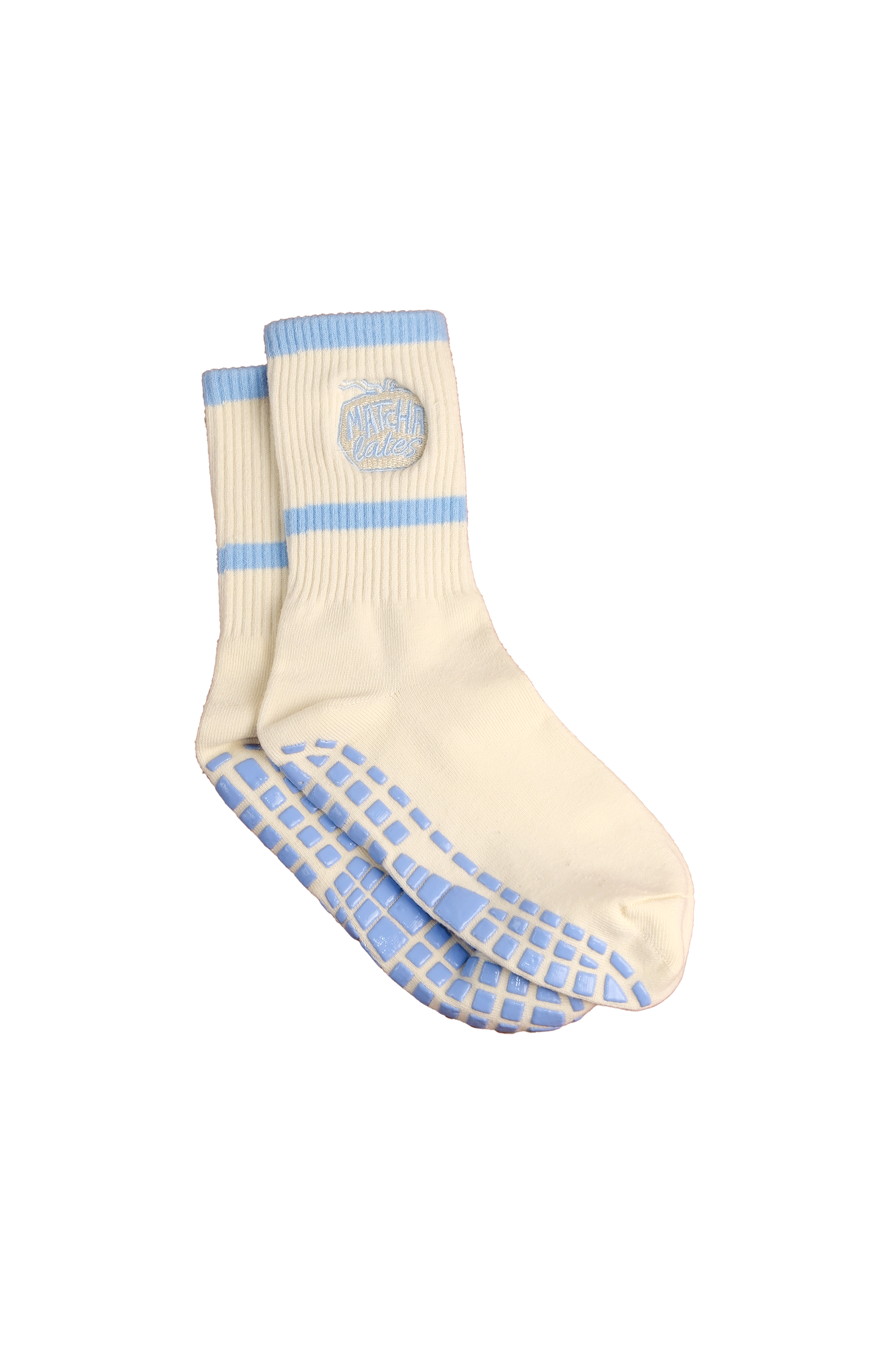 Matchalates Mid-Calf Grip Socks
