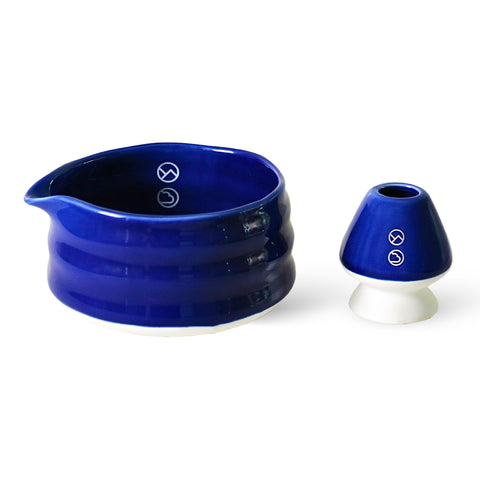 Matcha Bowl & Chasen Holder Set (Blue) – Limited Edition