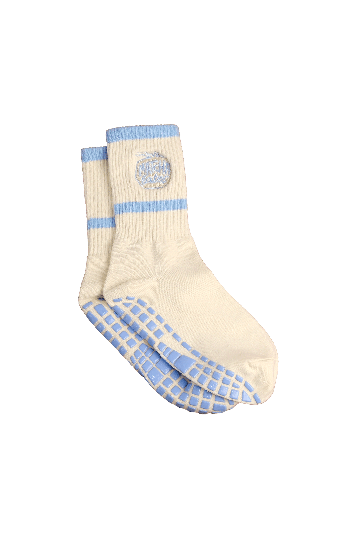 Matchalates Mid-Calf Grip Socks