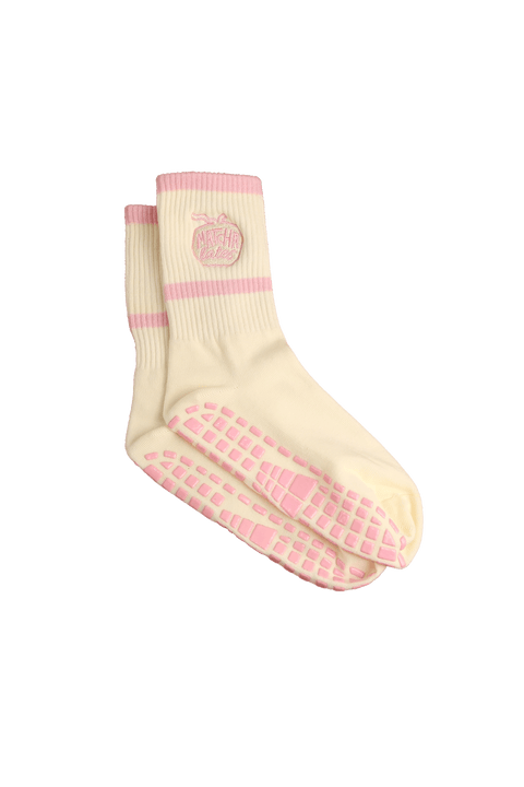 Matchalates Mid-Calf Grip Socks
